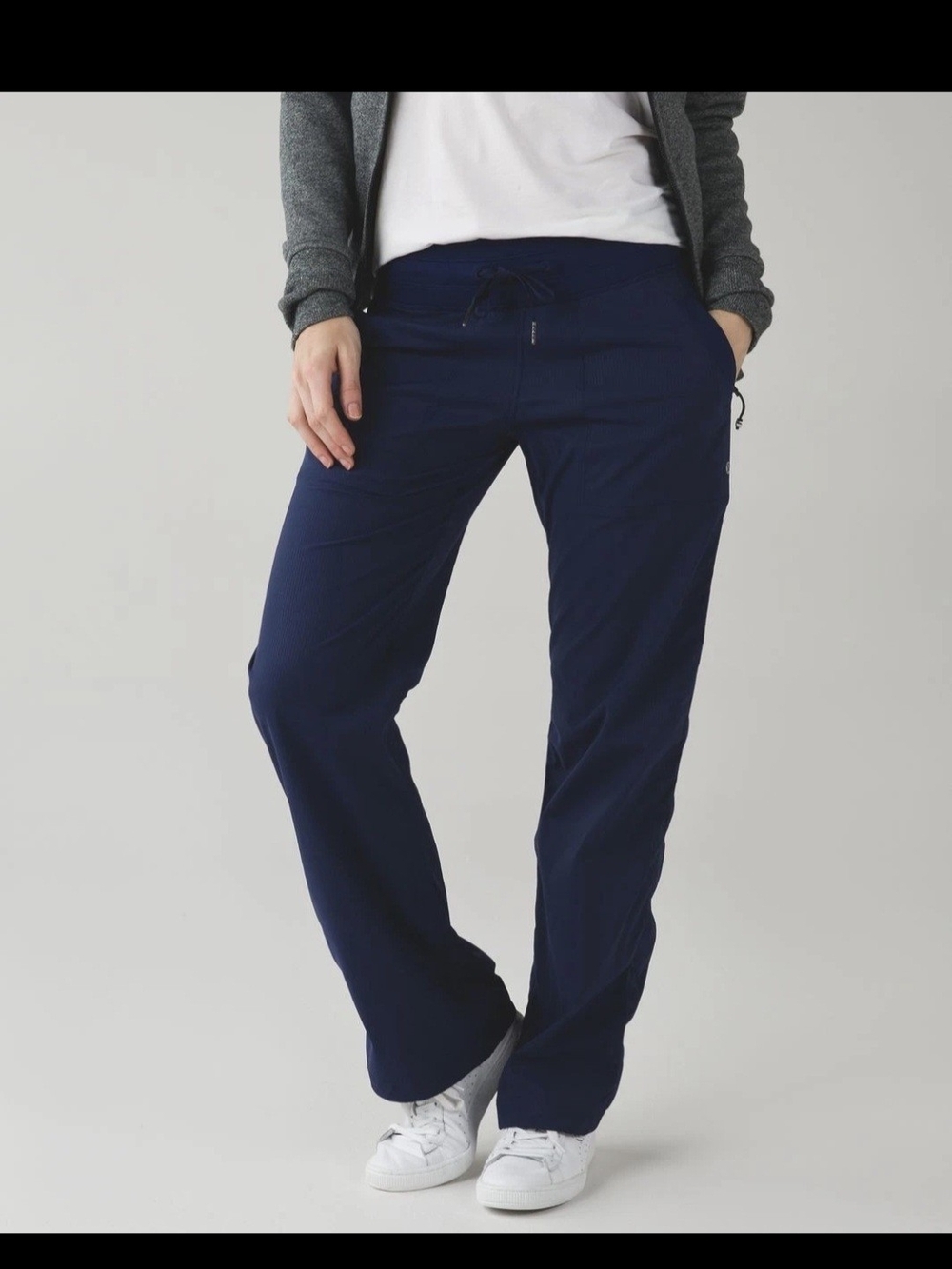 Lululemon Dance Studio Joggers Ink Blue Size 4 Drawstring Straight-Leg Pants